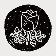rose flower doodle N24