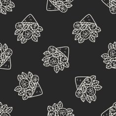 rose flower doodle seamless pattern background N7