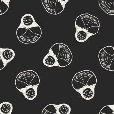 Russia doll doodle seamless pattern background N2