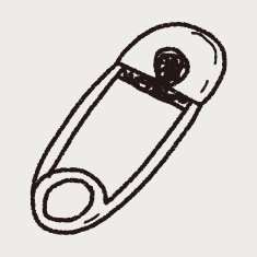safety pin doodle N6