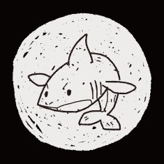 shark doodle N12