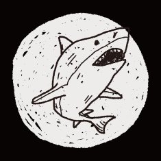 shark doodle N13