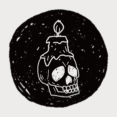 skull candle doodle N6