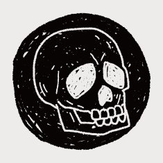 skull Doodle N39