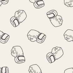 sport glove doodle seamless pattern background