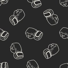 sport glove doodle seamless pattern background N2