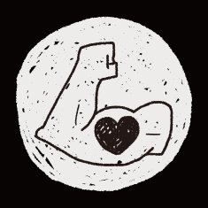 Strong muscle doodle N14