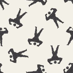Strong muscle doodle seamless pattern background N2