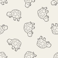 tortoise doodle seamless pattern background