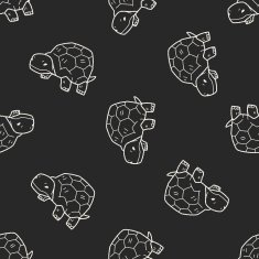 tortoise doodle seamless pattern background N2