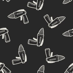 toy gun doodle seamless pattern background N2