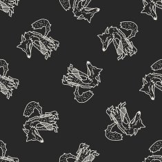 Werewolf doodle seamless pattern background N3