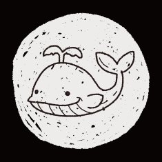 Whale doodle N7
