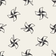 windmill toy doodle seamless pattern background