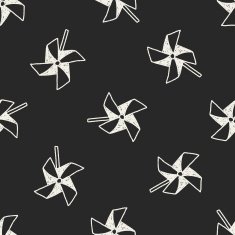 windmill toy doodle seamless pattern background N2