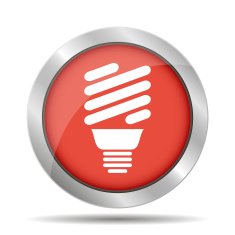 Vector energy saving fluorescent light bulb icon N4