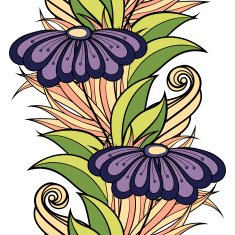 Vector seamless floral pattern N124