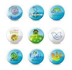 Glass eco badges
