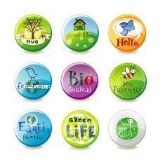Glass eco badges N4