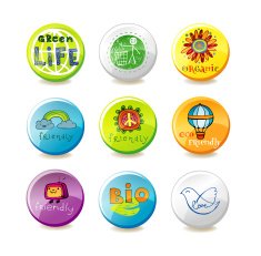 Glass eco badges N7