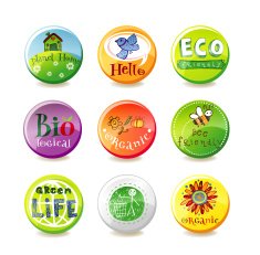 Glass eco badges N8