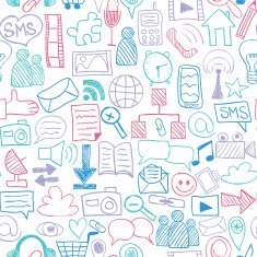 Social media seamless pattern