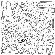 work tools - doodles