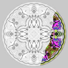 coloring book page for adults - zendala