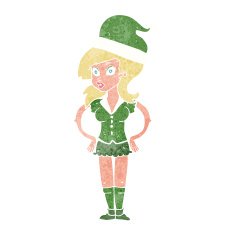 cartoon santa's helper