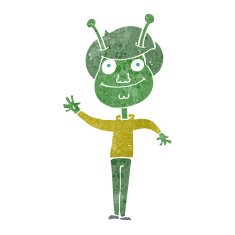 cartoon space alien N2