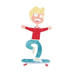Cartoon Skater Boy N2