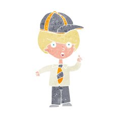 Cartoon School Boy N7