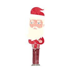cartoon hipster santa N2