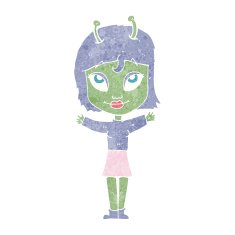 Cartoon Alien Girl N4