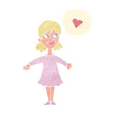 cartoon woman in love N4