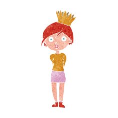 cartoon person wearing crown N6