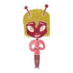 cartoon alien woman N2