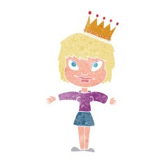 cartoon person wearing crown N7