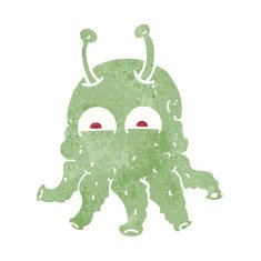 cartoon space alien N4