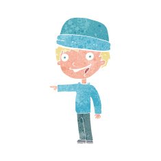 cartoon man wearing winter hat N5