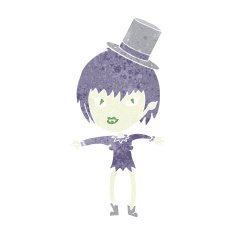 cartoon halloween vampire girl N6