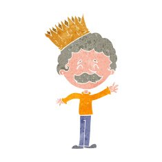 cartoon person wearing crown N9