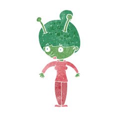 cartoon alien woman N4