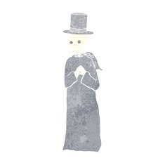 spooky skeleton man in top hat