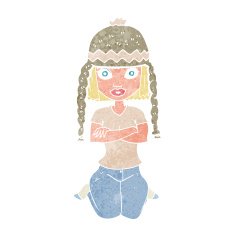 cartoon woman wearing hat N2