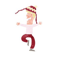 cartoon man wearing winter hat N10