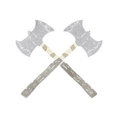 cartoon crossed axes