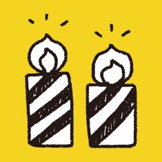 candle doodle drawing N4