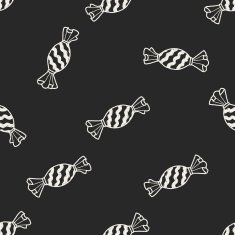 candy doodle drawing seamless pattern background N2