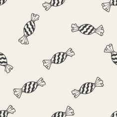 candy doodle drawing seamless pattern background N9